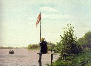 Christen Kobke View of Lake Sortedam oil painting artist